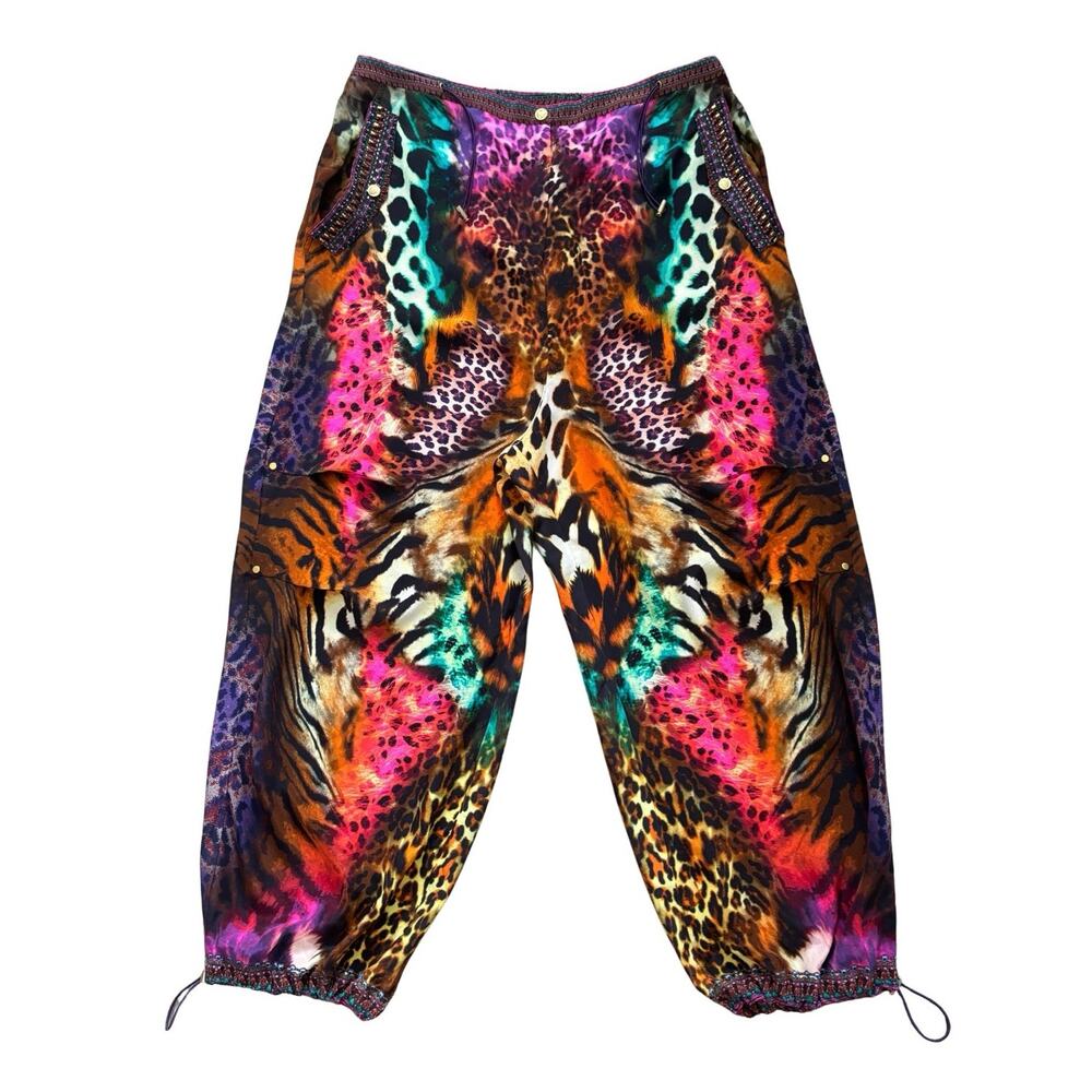 Camilla Surrealist Suspension Parachute Wide Leg Silk Pants Women’s Size L - Picture 2 of 13